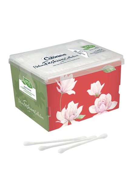 Eco pack da 300 bastoncini cotonati biodegradabili puliorecchie col. ass. Cotone 3572CV01 COTONEVE PERSONAL CARE