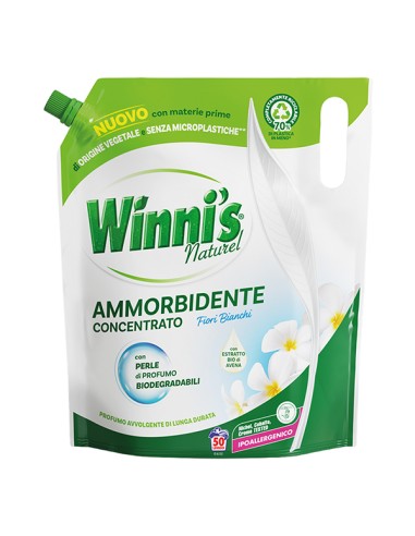 Ammorbidente concentrato ecoformato 1250ml fiori bianchi Winni's M037420 Winni's DETERGENTI-DETERSIVI PER PULIZIA