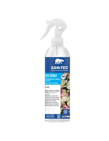 Profumatore per ambienti e tessuti Deo Spray 300ml bouquet di fiori Sanitec 2403 Sanitec ASSORBIUMIDITA'-PROFUMATORI-CANDELE