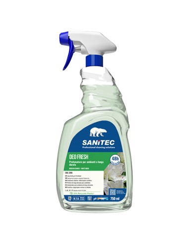 Profumatore per ambienti Deo Fresh 750ml muschio bianco Sanitec 2300 Sanitec ASSORBIUMIDITA'-PROFUMATORI-CANDELE