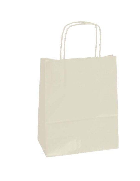 25 SHOPPERS CARTA KRAFT 45X15X50CM TWISTED avorio 047640
