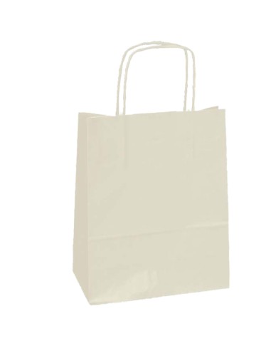 25 SHOPPERS CARTA KRAFT 36x12x41cm TWISTED avorio 073663