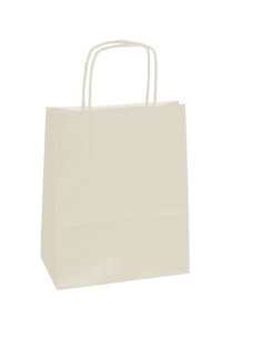 25 shoppers carta kraft 14x9x21cm twisted avorio 096921