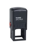Timbro di testo rettangolare/quadrato 4923 nero 30x30mm 69846 trodat 69846.
