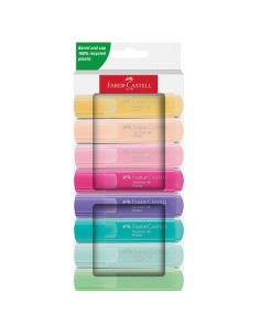 Astuccio 8 evidenziatori Textliner 46 in colori assortiti pastel Faber Castell 254658 FABER-CASTELL COLORE LIQUIDO