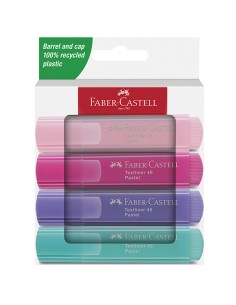 Astuccio 4 evidenziatori Textliner 46 in colori ass. pastel Faber Castell 254654 FABER-CASTELL COLORE LIQUIDO