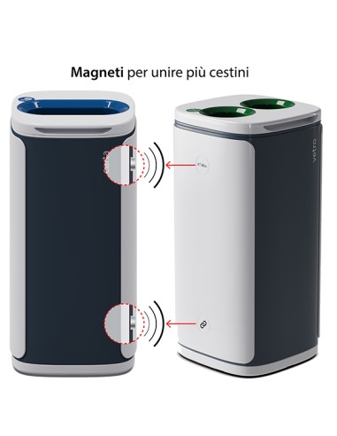 Contenitore per raccolta differenziata Wastee verde/vetro Kobra WA-99.004 KOBRA CESTINI E POSACENERE