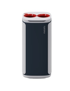 Contenitore per raccolta differenziata Wastee rosso/metallo Kobra WA-99.018 KOBRA CESTINI E POSACENERE