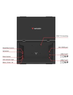 Monitor portatile 15.6" dual LIGHT_Verbatim 32403 VERBATIM MONITOR 2