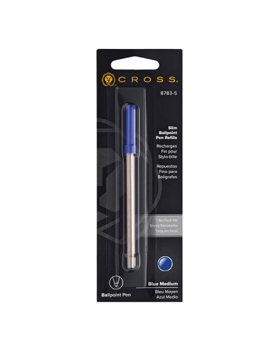 Blister 1 refill slim blu per sfera Click Cross punta 1,0mm E200036 Cross REFILL SFERA