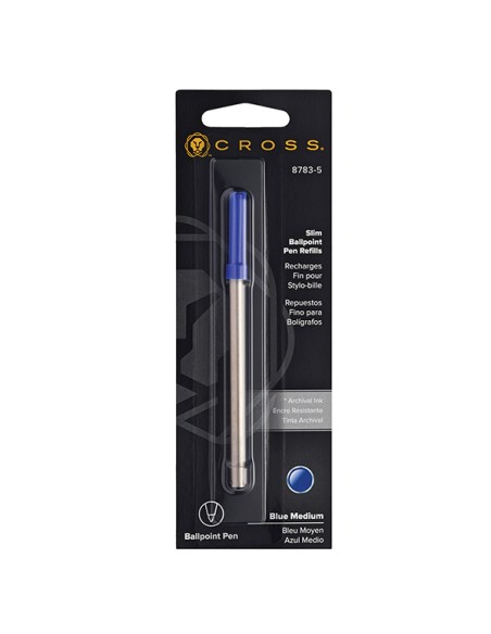 Blister 1 refill slim blu per sfera Click Cross punta 1,0mm E200036 Cross REFILL SFERA