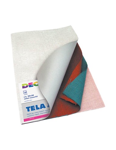 Conf. 10 pz juta naturale 20x30cm colori assortiti DECO 05541