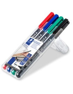 BUSTA 4 PENNARELLI LUMOCOLOR PERMANENT 317 M 1.0MM 317WP4