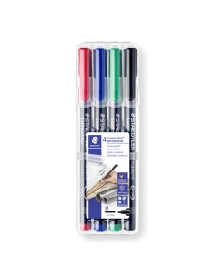 BUSTA 4 PENNARELLI LUMOCOLOR PERMANENT 317 M 1.0MM 317WP4 2