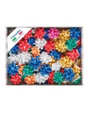 100 stelle nastro liscio 6800 10mmxØ5cm colori assortiti natale Brizzolari 00163300