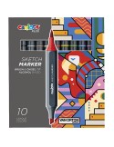Astuccio 10 Sketch marker doppia punta colori assortiti Carioca Plus 45241
