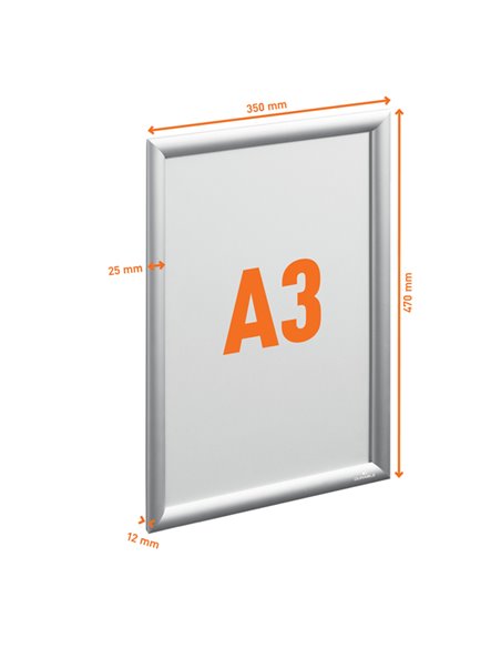 Cornice a scatto in alluminio Outdoor A3 Durable 5034-23 DURABLE SEGNALETICA