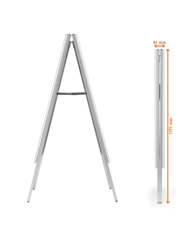 Cavalletto bifacciale fold Outdoor A1 Durable 5066-23 DURABLE CORNICI AUTOPORTANTI