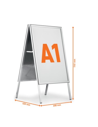 Cavalletto bifacciale fold Outdoor A1 Durable 5066-23 DURABLE CORNICI AUTOPORTANTI