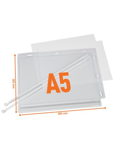 Busta impermeabile A5 con fascette Durable 5059-19 DURABLE BUSTE PER IDENTIFICAZIONE E LEGGII