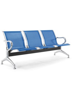 Panca attesa a 3 posti in acciaio Blu SJ830B-3 SERENA GROUP SEDUTE ATTESA