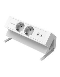 Power desk 2 Type F Bianco Fellowes 100137183
