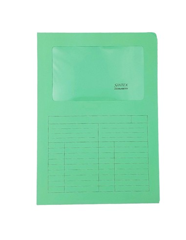 Sintex box conf. 150 cartelline a L con finestra Sintex in 5 colori assortiti Bl S0449