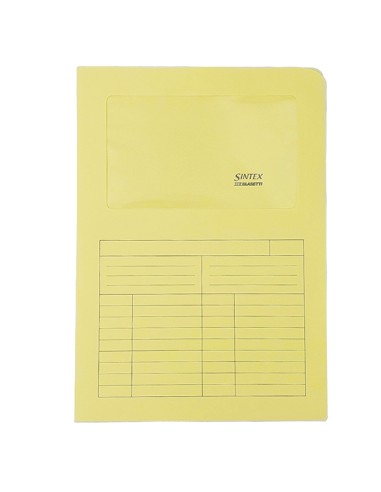 Sintex box conf. 150 cartelline a L con finestra Sintex in 5 colori assortiti Bl S0449