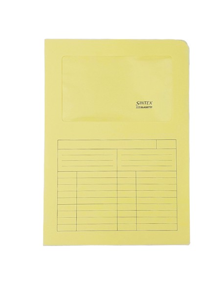 Sintex box conf. 150 cartelline a L con finestra Sintex in 5 colori assortiti Bl S0449