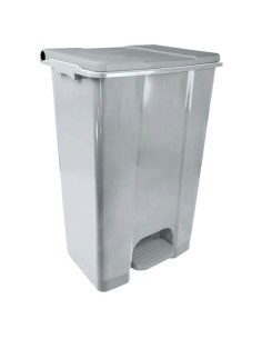 Contenitore mobile a pedale in plastica riciclata Ecoconti 80lt grigio e grigio 912872