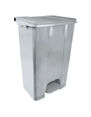 Contenitore mobile a pedale in plastica riciclata Ecoconti 80lt grigio e grigio 912872