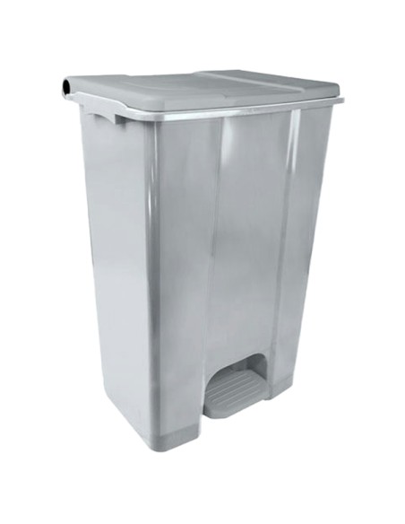 Contenitore mobile a pedale in plastica riciclata Ecoconti 80lt grigio e grigio 912872