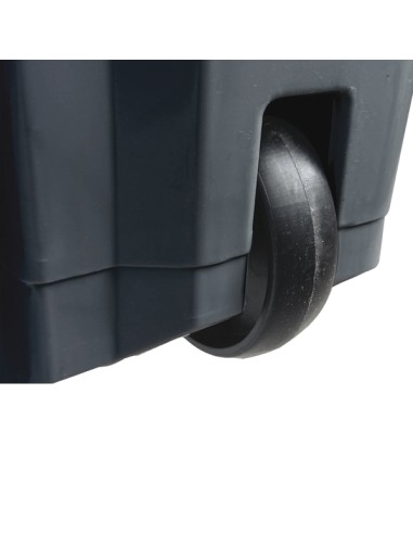 Contenitore mobile a pedale in plastica riciclata Ecoconti 80lt grigio e grigio 912872