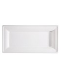 50 Piatti rettangolari monouso in canna da zucchero 26x13cm bianco Signor Bio BPR001BIO50F