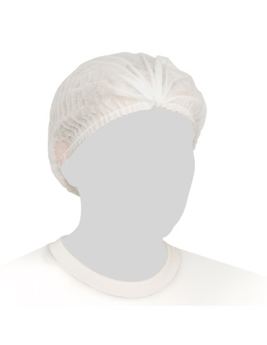 Conf 100 cuffie a clip plissettate taglia unica bianco Reflexx MCW14/U Reflexx ABBIGLIAMENTO MONOUSO