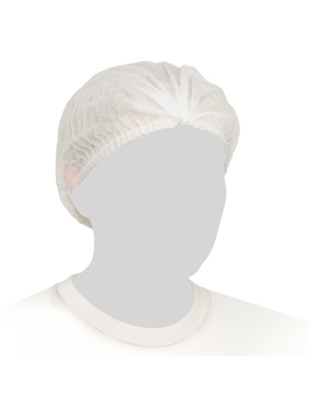 Conf 100 cuffie a clip plissettate taglia unica bianco Reflexx MCW14/U Reflexx ABBIGLIAMENTO MONOUSO
