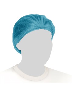 Conf 100 cuffie a clip plissettate Ø53cm taglia unica azzurro Reflexx MCB14/U Reflexx ABBIGLIAMENTO MONOUSO