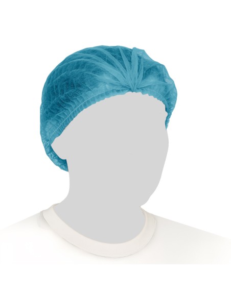 Conf 100 cuffie a clip plissettate Ø53cm taglia unica azzurro Reflexx MCB14/U Reflexx ABBIGLIAMENTO MONOUSO