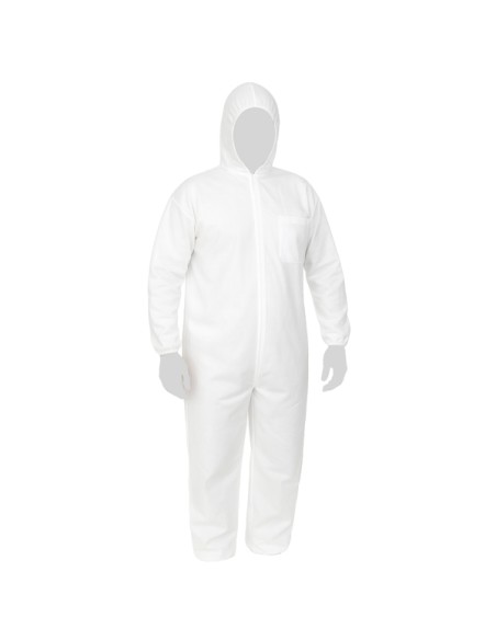 Tuta protettiva monouso Cover 40 PLP taglia M bianco Reflexx CPW40/M Reflexx ABBIGLIAMENTO MONOUSO