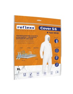 Tuta protettiva monouso Cover 40 PLP taglia XL bianco Reflexx CPW40/XL Reflexx ABBIGLIAMENTO MONOUSO 2