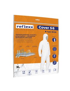 Tuta protettiva monouso Cover 40 PLP taglia XXL bianco Reflexx CPW40/XXL Reflexx ABBIGLIAMENTO MONOUSO 2