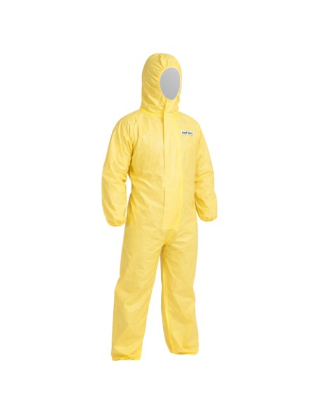 Tuta protezione chimica Cover 3456 in PE/PLP taglia XXL giallo Reflexx CLY3456/XXL Reflexx ABBIGLIAMENTO MONOUSO