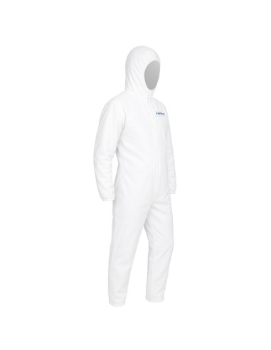 Tuta protezione chimica Cover 56 in PE/PLP taglia M bianco Reflexx CLW56/M Reflexx ABBIGLIAMENTO MONOUSO