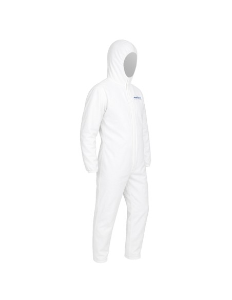 Tuta protezione chimica Cover 56 in PE/PLP taglia M bianco Reflexx CLW56/M Reflexx ABBIGLIAMENTO MONOUSO