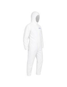 Tuta protezione chimica Cover 56 in PE/PLP taglia XL bianco Reflexx CLW56/XL Reflexx ABBIGLIAMENTO MONOUSO