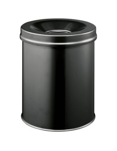 Cestino gettacarte tondo SAFE autoestinguente nero 15L Durable 3305-01 DURABLE CESTINI E POSACENERE