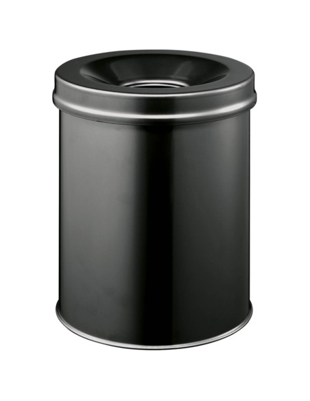 Cestino gettacarte tondo SAFE autoestinguente nero 15L Durable 3305-01 DURABLE CESTINI E POSACENERE