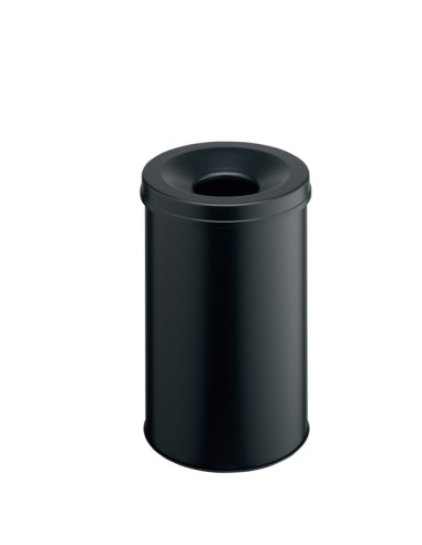 Cestino gettacarte tondo SAFE autoestinguente nero 30L Durable 3306-01 DURABLE CESTINI E POSACENERE