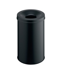 Cestino gettacarte tondo SAFE autoestinguente nero 60L Durable 3307-01 DURABLE CESTINI E POSACENERE