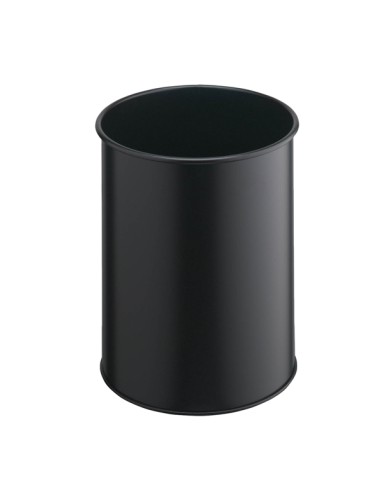 Cestino gettacarte tondo in metallo nero 15L Durable 3301-01 DURABLE CESTINI E POSACENERE